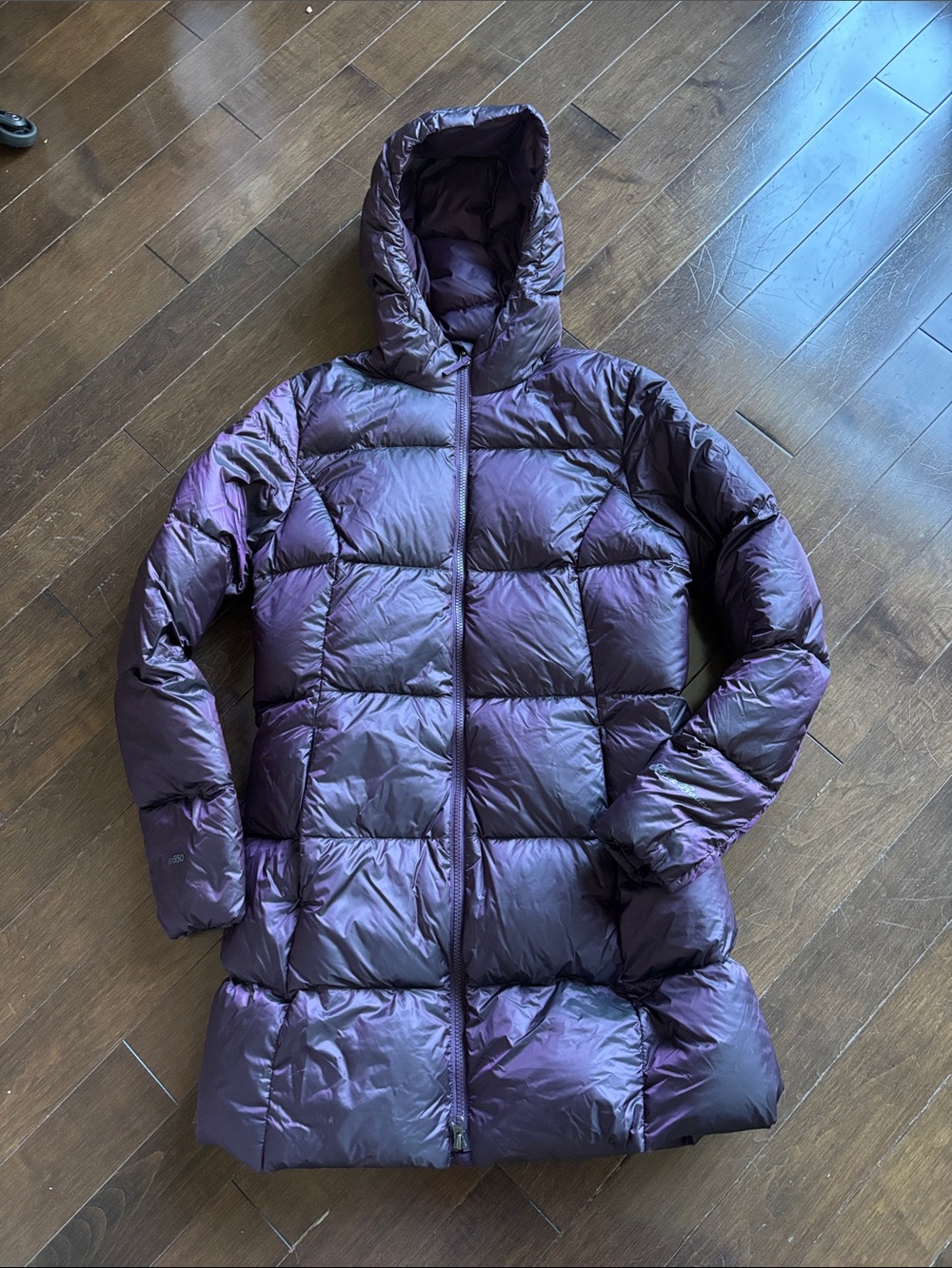 Women's Down Long Puffer Coat - Deep Purple